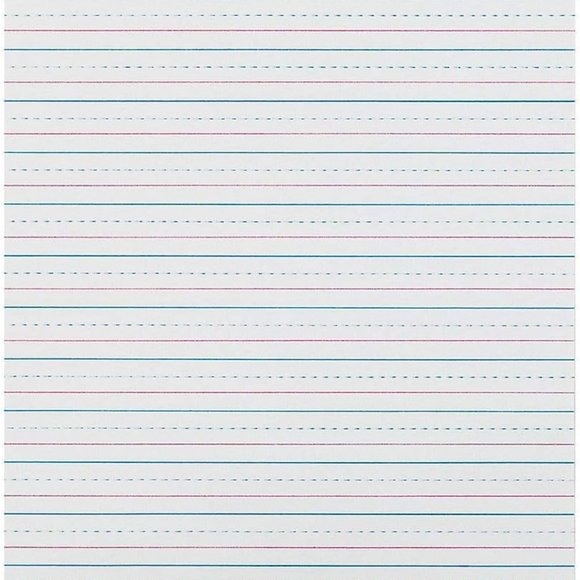 500 sheets Ream handwriting practice Paper school teacher supplies 1/2 Inch Rule - Picture 2 of 6
